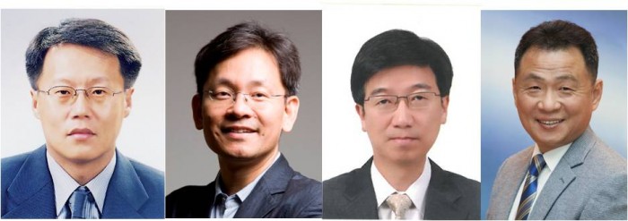 2015 공학한림원 신입 정회원이 된 박재근 한양대 교수, 최해천 서울대 교수, 박성욱 SK하이닉스 사장, 손동연 두산인프라코어 사장(왼쪽 부터). - 한국공학한림원 제공